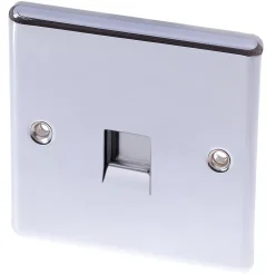 LAP Slave Telephone Socket Polished Chrome