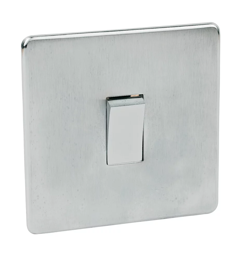 Crabtree Platinum 10AX 1-Gang 2-Way Light Switch Satin Chrome - Image 2