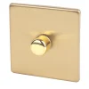 Varilight V-Pro 1-Gang 2-Way LED Dimmer Switch Brushed Brass