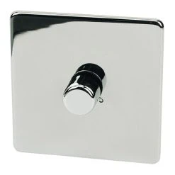 Crabtree Platinum 1-Gang 2-Way Dimmer Switch Polished Chrome
