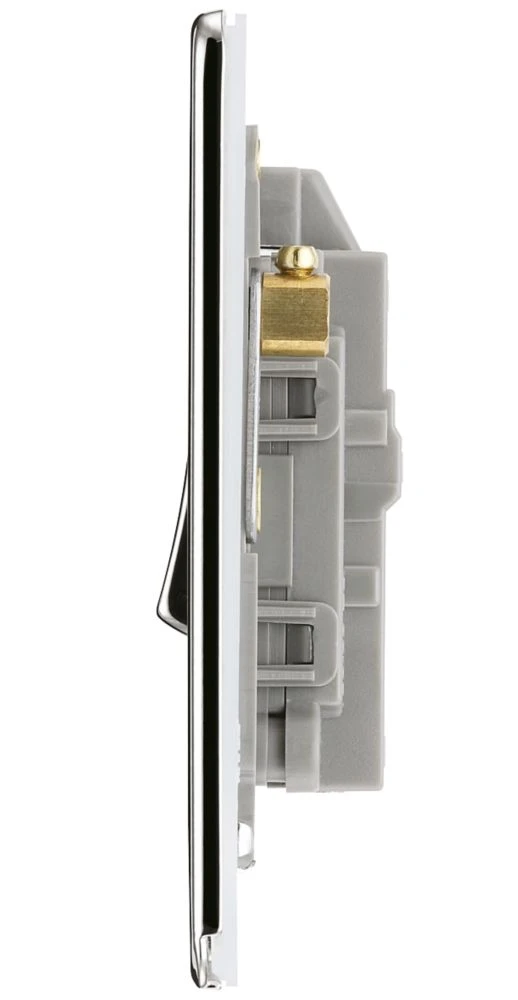 LAP 20A 1-Gang DP Boiler Switch Polished Chrome With LED - Image 3