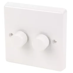 Varilight V-Dim 2-Gang 2-Way Dimmer Switch White