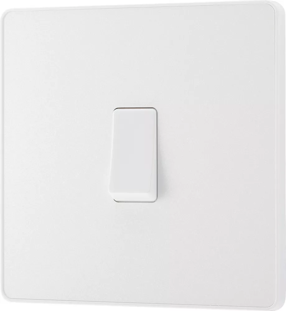 British General Evolve 20 A 16AX 1-Gang 2-Way Light Switch Pearlescent White With White Inserts - Image 4
