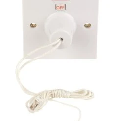 LAP 50A 1-Way Pull Cord Switch White With Neon