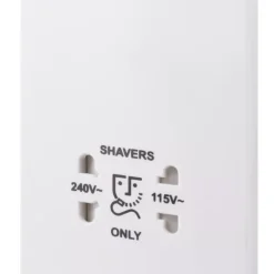 British General 900 Series 2-Gang Dual Voltage Shaver Socket 115 / 230V White