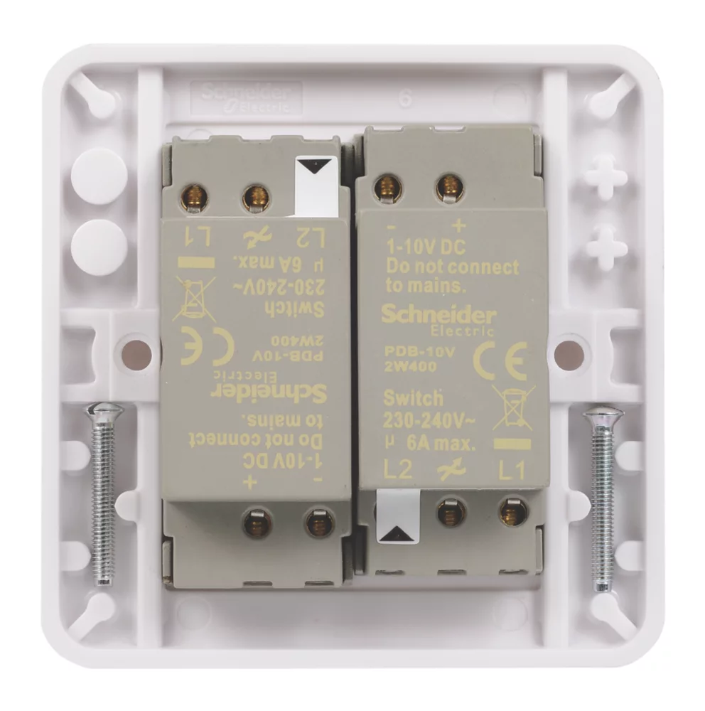 Schneider Electric Lisse 2-Gang 2-Way Dimmer Switch White - Image 4