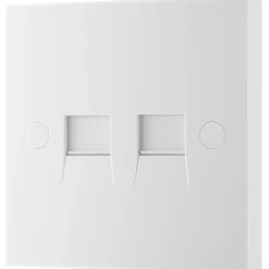 British General 900 Series Slave Telephone Socket White With White Inserts