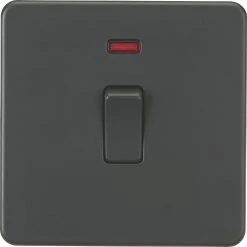 Knightsbridge SF8341NAT 20A 1-Gang DP Control Switch Anthracite With LED