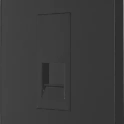 British General Evolve Slave Telephone Socket Matt Black With Black Inserts