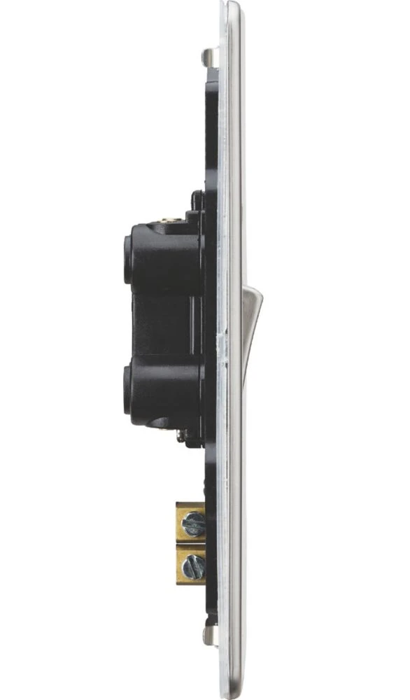 Knightsbridge SF82MNBC 45A 2-Gang DP Control Switch Brushed Chrome With LED - Image 2