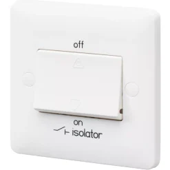 MK Base 10A 1-Gang 3-Pole Fan Isolator Switch White With White Inserts