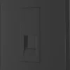 British General Evolve Master Telephone Socket Matt Black With Black Inserts