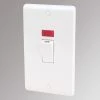 LAP 45A 2-Gang DP Cooker Switch White With Neon
