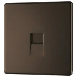 LAP Master Telephone Socket Black Nickel