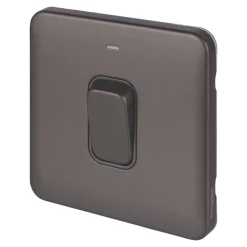 Schneider Electric Lisse Deco 50A 1-Gang DP Cooker Switch Mocha Bronze With LED With Black Inserts