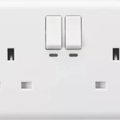 Knightsbridge CU9KW 13A 2-Gang SP Switched Smart Socket White
