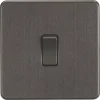 Knightsbridge SF8341SB 20A 1-Gang DP Control Switch Smoked Bronze
