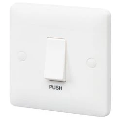 MK Base 10A 1-Gang SP Control Switch White With White Inserts