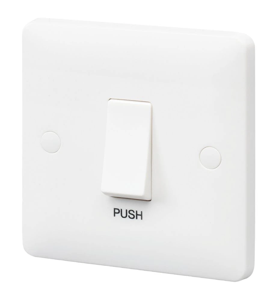 MK Base 10A 1-Gang SP Control Switch White With White Inserts