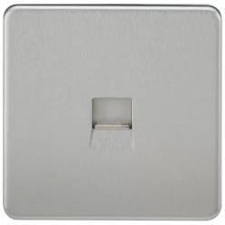 Knightsbridge SF7300BC Master Telephone Socket Brushed Chrome