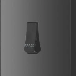 British General Evolve 10A 1-Gang 1-Way Bell Push Switch Black With Black Inserts