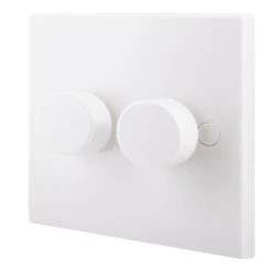 British General 900 Series 2-Gang 2-Way LED Dimmer Switch White