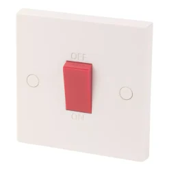 Essentials 45A 1-Gang DP Cooker Switch White