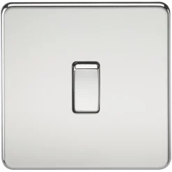 Knightsbridge SF8341PC 20A 1-Gang DP Control Switch Polished Chrome