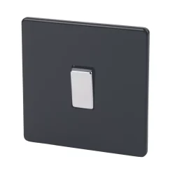 Varilight 10AX 1-Gang 2-Way Light Switch Jet Black