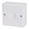 Essentials Slave Telephone Socket White