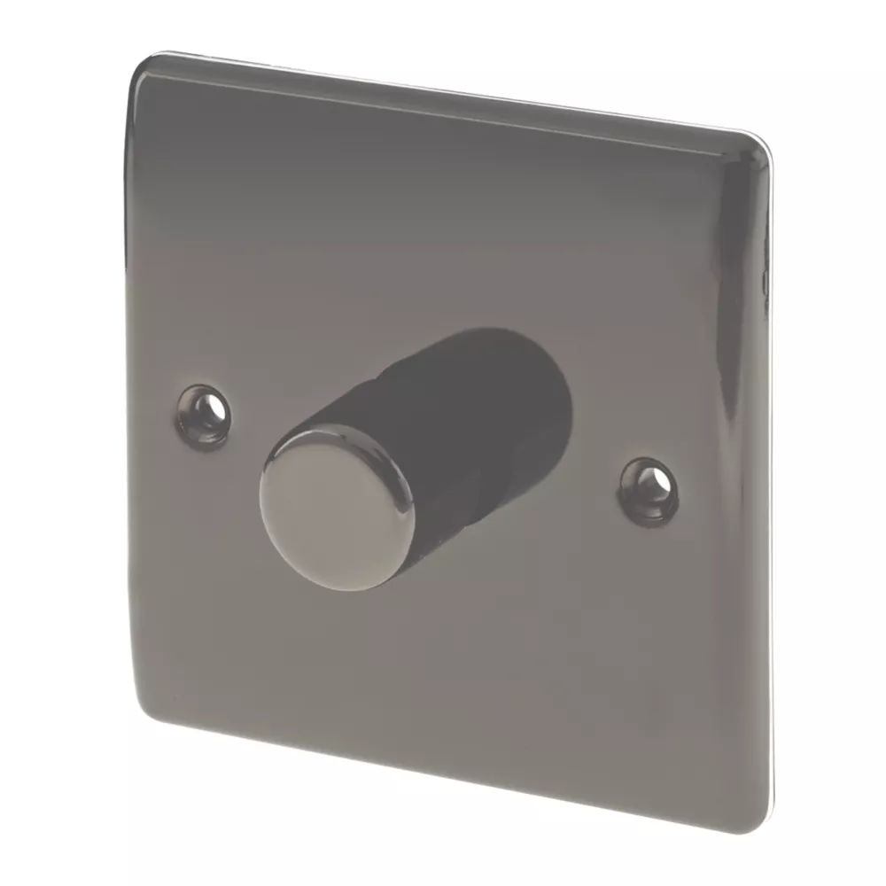 British General Nexus Metal 1-Gang 2-Way LED Dimmer Switch Black Nickel
