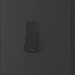 British General Evolve 20 A 16AX 1-Gang 2-Way Light Switch Matt Black With Black Inserts