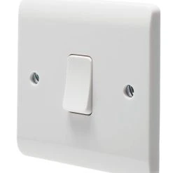 Crabtree Instinct 10AX 1-Gang 1-Way Switch White