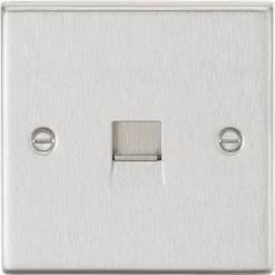 Knightsbridge CS74BC Slave Telephone Socket Brushed Chrome