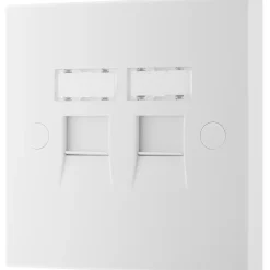 British General 900 Series RJ45 Ethernet Socket White With White Inserts