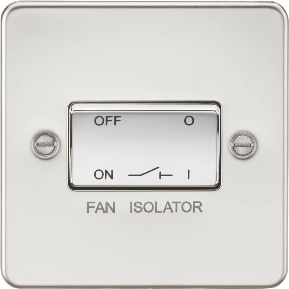 Knightsbridge FP1100PC 10AX 1-Gang TP Fan Isolator Switch Polished Chrome