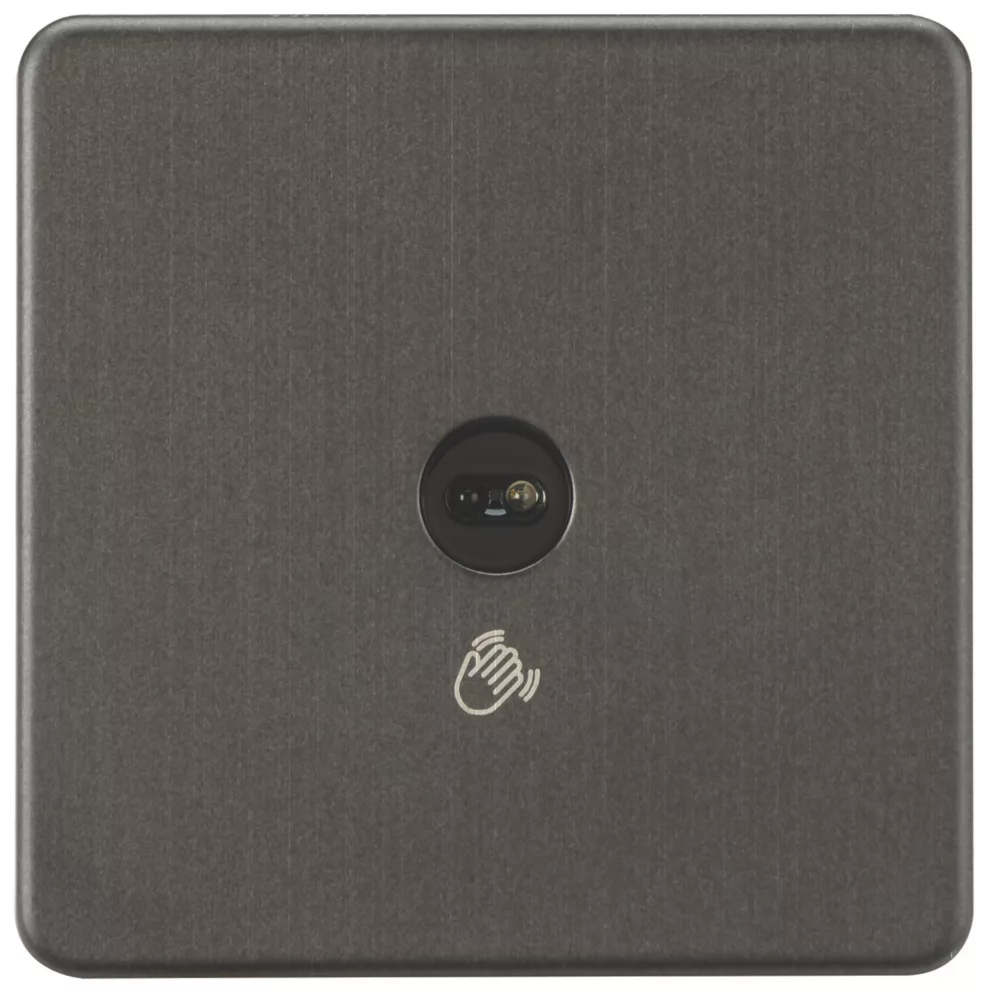 Knightsbridge SFTS1SB 2.1A 1-Gang 1-Way Light Switch Smoked Bronze With Black Inserts