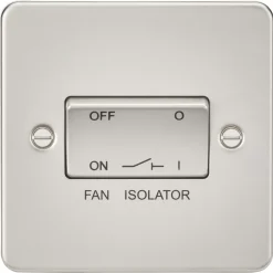 Knightsbridge FP1100PL 10AX 1-Gang TP Fan Isolator Switch Pearl